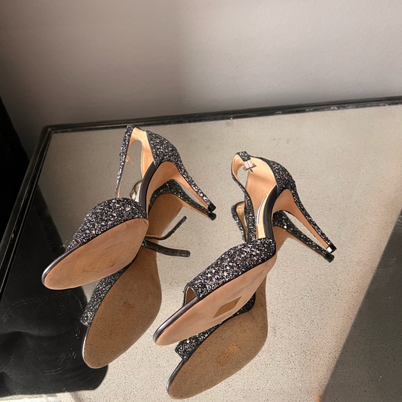 Brand new Jimmy Choo gun medal speckle star heels sandals 40 9.5 10 - Picture 7 of 10